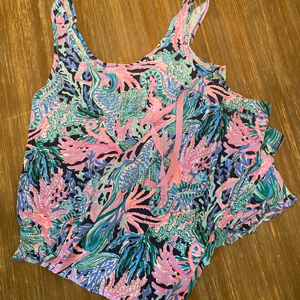 Lilly Pulitzer Pajama Set Size M/L Tank and Pants